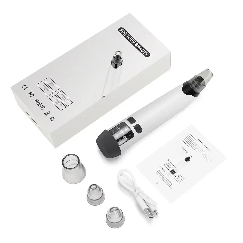 Blackhead Remover Vacuum Suction USB Rechargeable Facial Pore Cleaner Spot Acne Pimple Black Head Deep Extractor Skin Care Kit