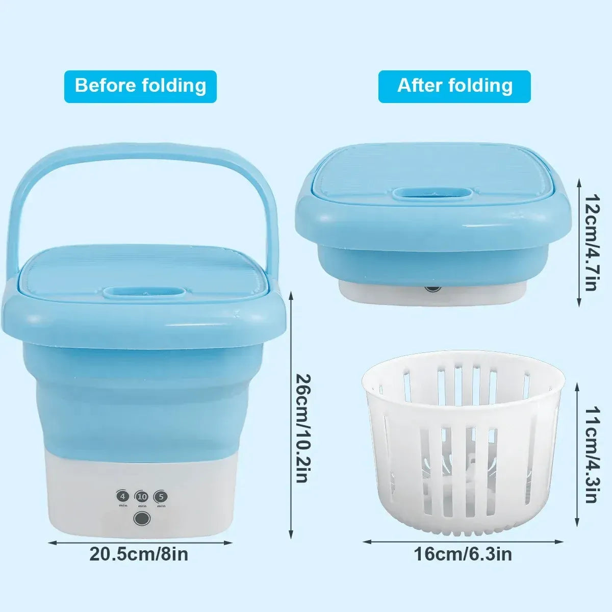 11L/10 L /5L / Premium Quality mini washing machine, washing machine mini, mini washing machine for kids clothes, portable washing machine, small washing machine, Baby Washing Machine with Dryer, foldable washing machine