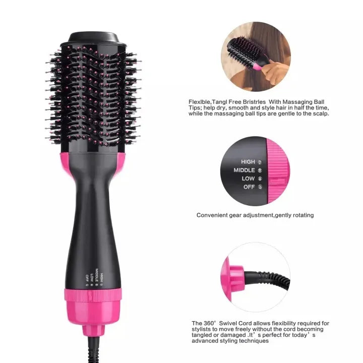 2-in-1 Hair Straightener Brush and Curling Comb with anti-scald design for safe, smooth, and professional styling at home or travel.