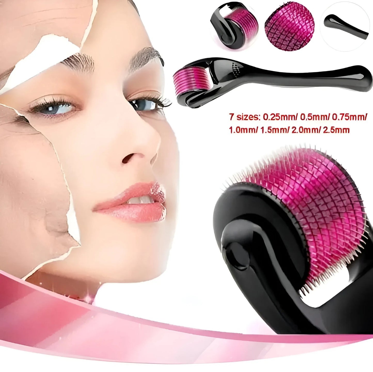 Derma Roller Dynamic Life 0.5mm - 540 Microneedle System for Hair Growth & Skin Therapy