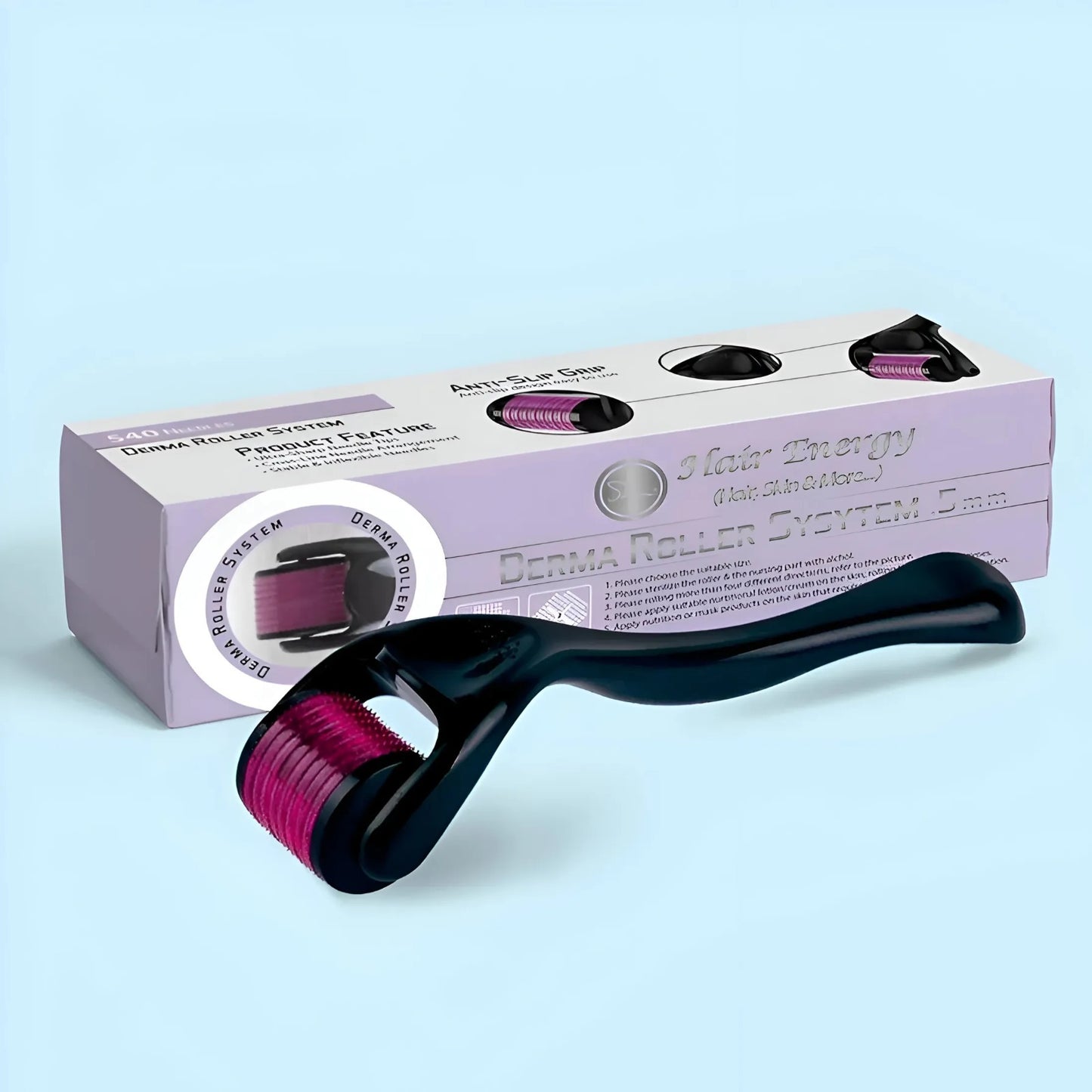 Derma Roller Dynamic Life 0.5mm - 540 Microneedle System for Hair Growth & Skin Therapy