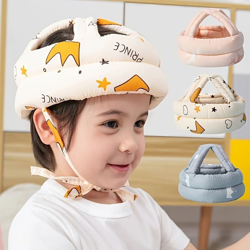 Child Head Protection Cap, Baby Hat Protector Toddler Children Crawling Walking Safety Helmet, Kids Bumper Protect Cushion Breathable Anti-Fall Safety Kid Caps