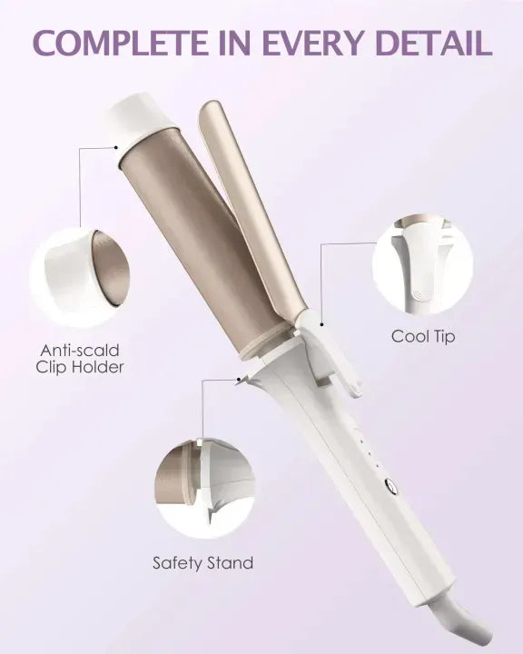 2-in-1 Hair Straightener Brush and Curling Comb with anti-scald design for safe, smooth, and professional styling at home or travel.