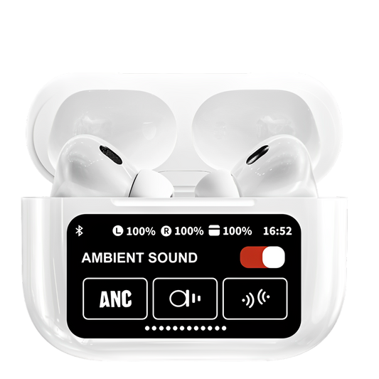 A9 Pro Airpods with LCD touch, Bluetooth 5.0, ANC, super bass, and premium wireless sound.