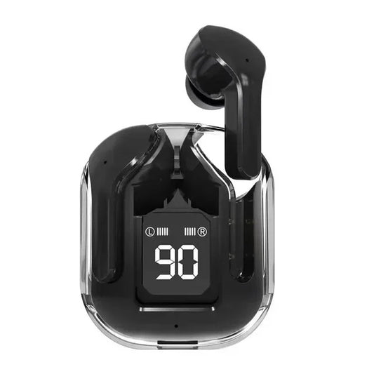 AIR31 Wireless Bluetooth 5.3 Earbuds with Mic & Bass Stereo Includes Transparent Charging Case & Type-C Cable – Sports Ready