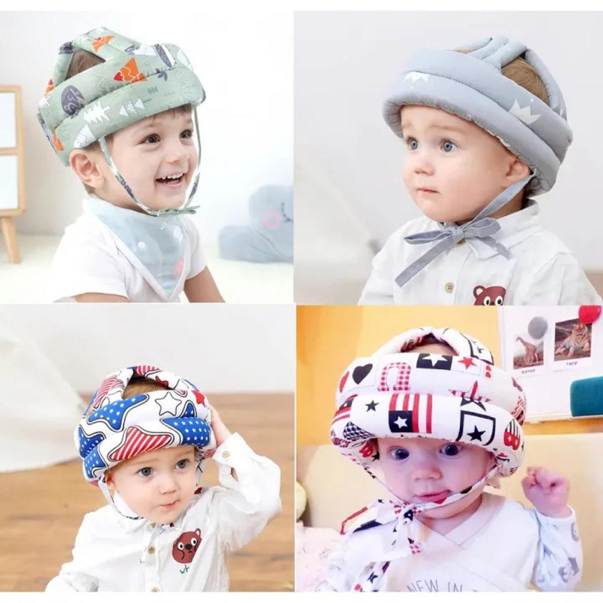 Child Head Protection Cap, Baby Hat Protector Toddler Children Crawling Walking Safety Helmet, Kids Bumper Protect Cushion Breathable Anti-Fall Safety Kid Caps