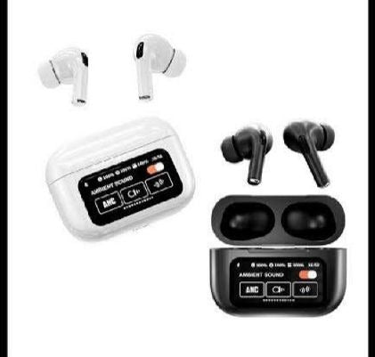 A9 Pro Airpods with LCD touch, Bluetooth 5.0, ANC, super bass, and premium wireless sound.