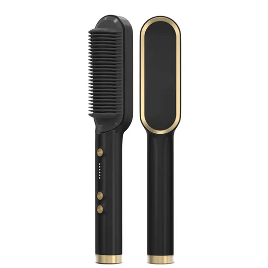 2-in-1 Hair Straightener Brush and Curling Comb with anti-scald design for safe, smooth, and professional styling at home or travel.