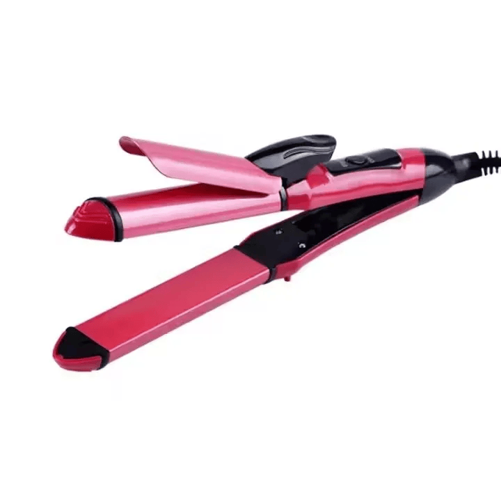 2-in-1 Hair Straightener Brush and Curling Comb with anti-scald design for safe, smooth, and professional styling at home or travel.